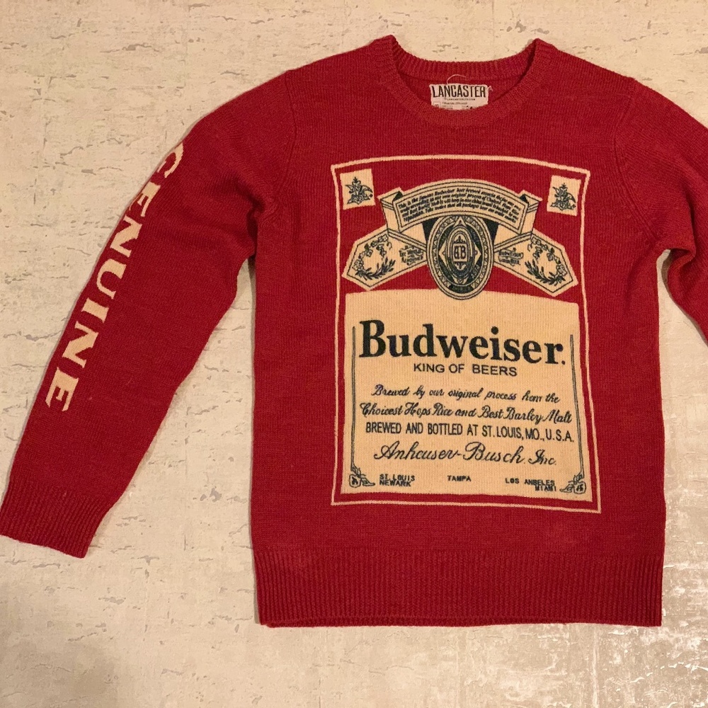 Vintage Budweiser Sweater Lancaster